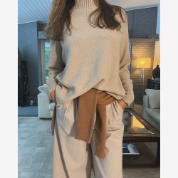 Striksweater med krave