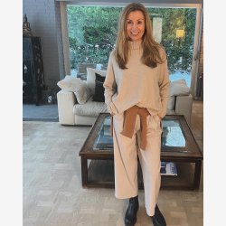 Striksweater med krave