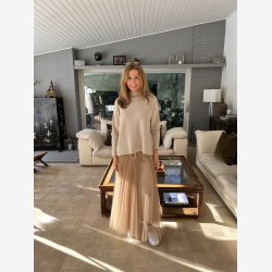 Striksweater med krave